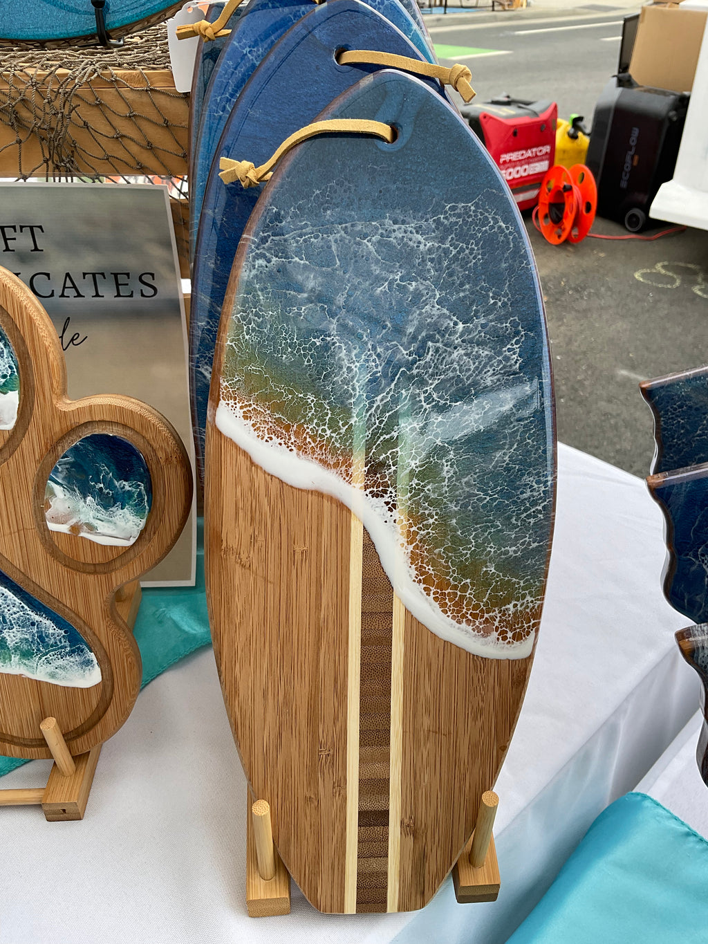 Compact Ocean Wave Surfboard Serving Board