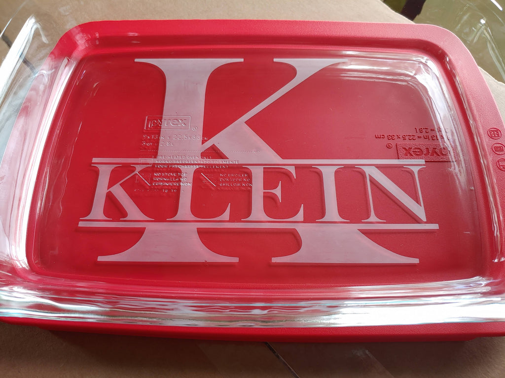 Personalized Pyrex Loaf Dish