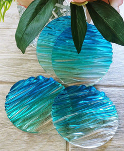 Transparent Wavy Coaster Set