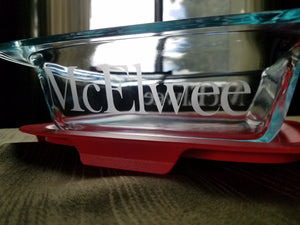 Personalized 4 pc. Pyrex Dishes
