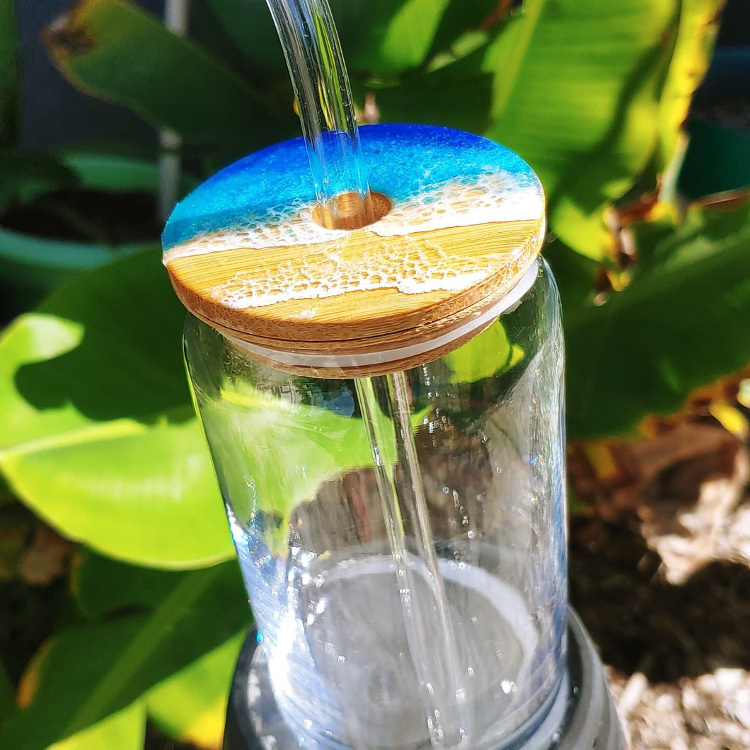 Eco-Friendly Glass Tumbler with Straw