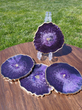 Load image into Gallery viewer, Purple Geode Coasters
