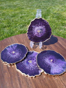 Purple Geode Coasters