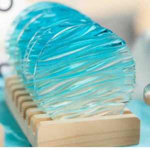 Transparent Wavy Coaster Set