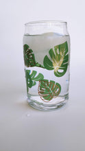 Load image into Gallery viewer, Eco-Friendly Monstera Glass Tumbler with Straw

