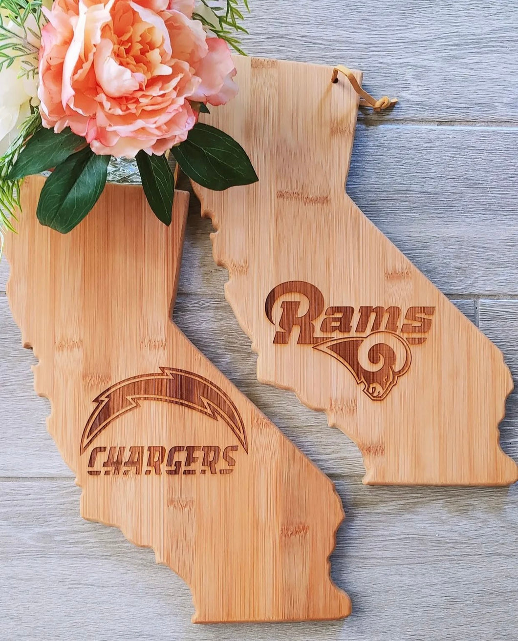 California Chargers Bamboo Cutting Board