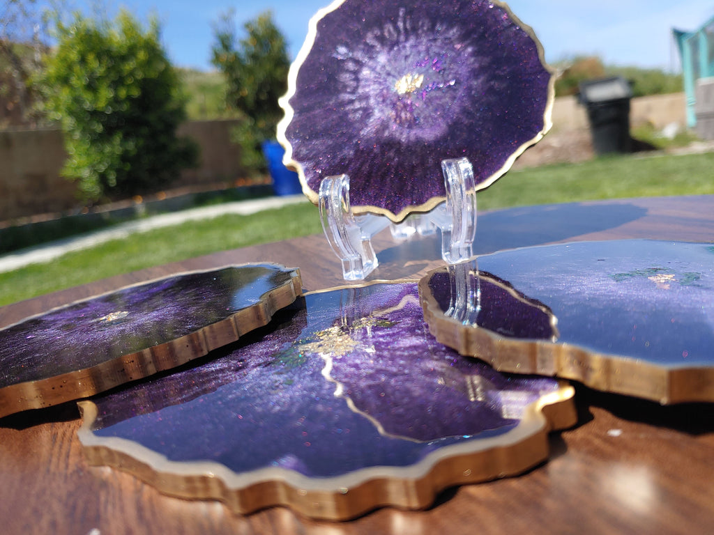 Purple Geode Coasters