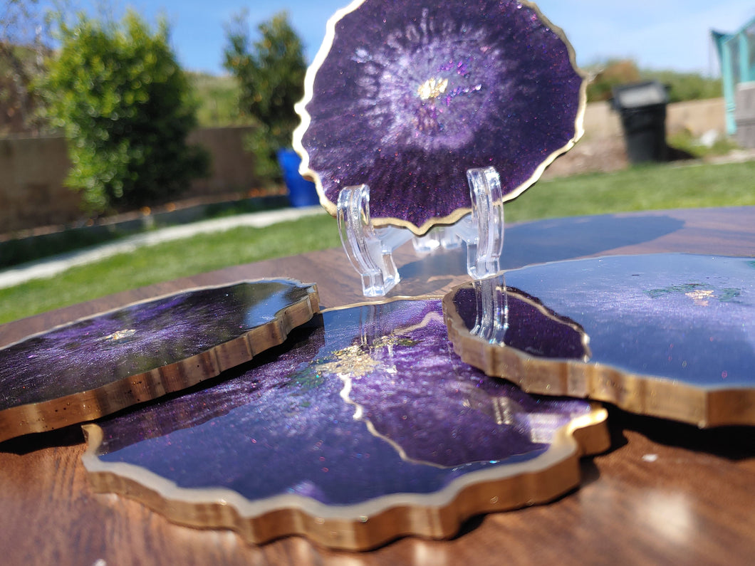 Purple Geode Coasters