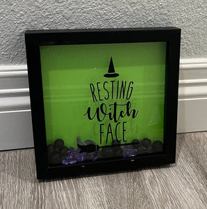 Resting Witch Face Shadow Box