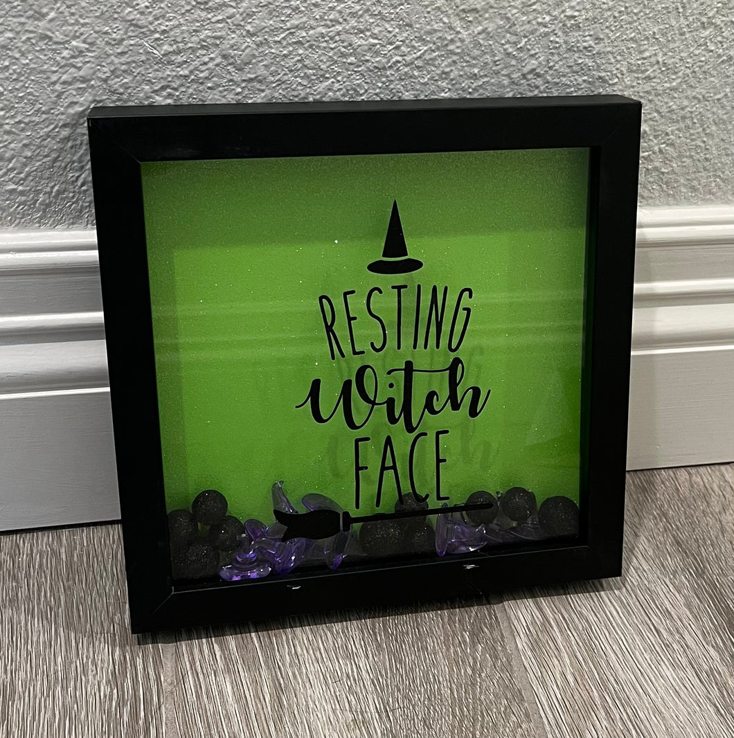 Resting Witch Face Shadow Box
