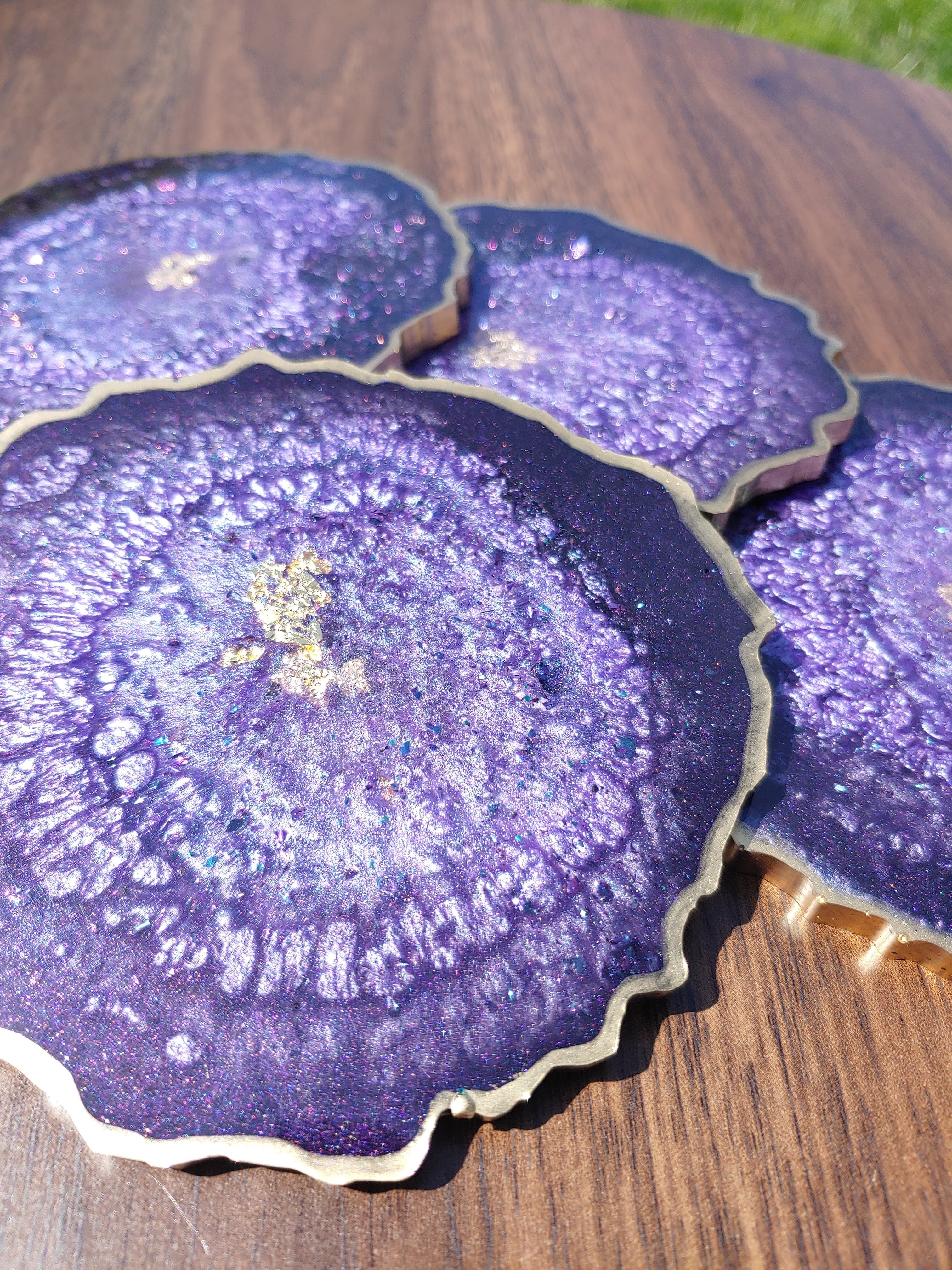 Purple Geode Coasters
