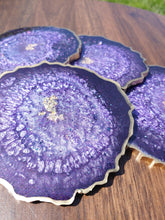Load image into Gallery viewer, Purple Geode Coasters

