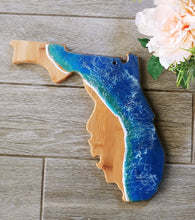 Load image into Gallery viewer, Florida Ocean Wave Bamboo Cutting Board

