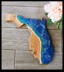Florida Ocean Wave Bamboo Cutting Board