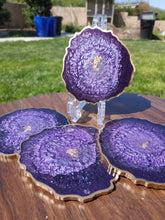 Load image into Gallery viewer, Purple Geode Coasters
