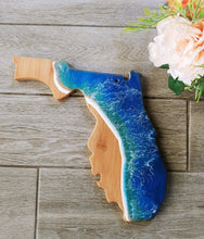 Load image into Gallery viewer, Florida Ocean Wave Bamboo Cutting Board
